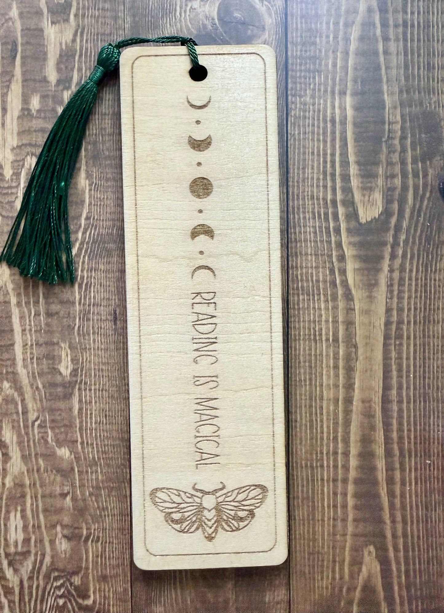 Reading Is Magical Wooden Bookmark