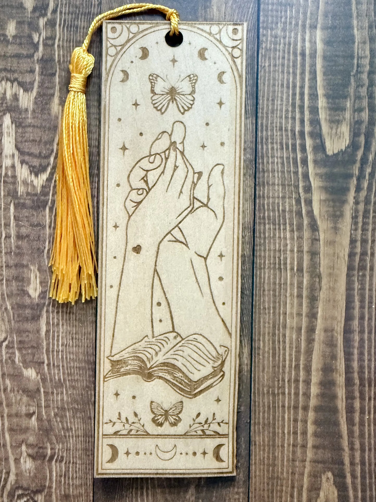 The Lovers Wooden Bookmark