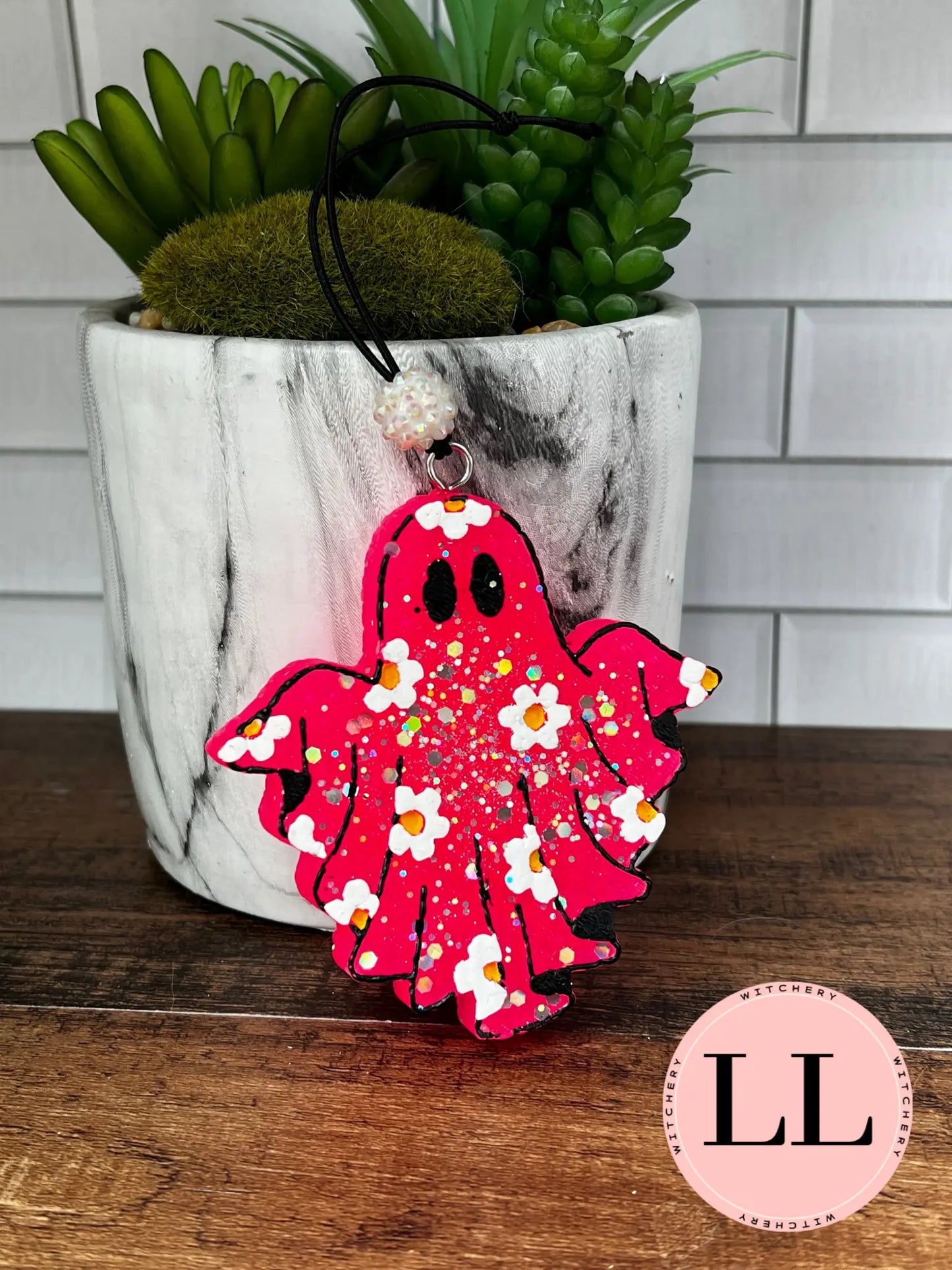 Floral Ghostie Car Freshie