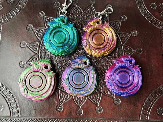 Dragon Gyroid Spinner Keychain