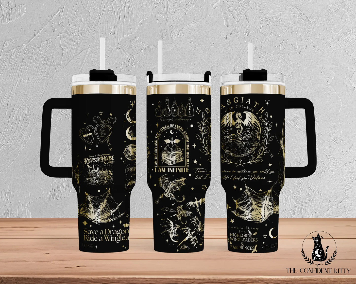 Basgiath War College Inspired 40oz Laser Engraved Tumber