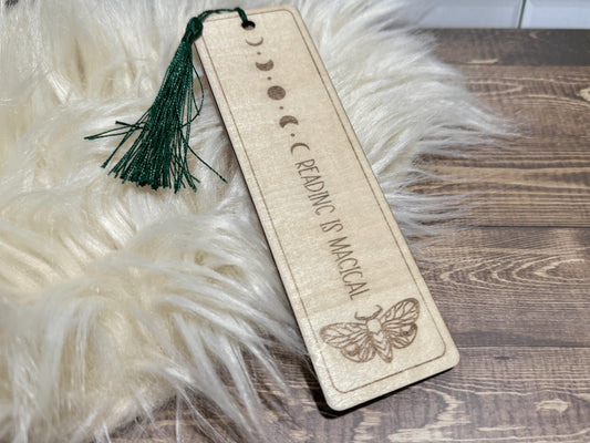 Reading Is Magical Wooden Bookmark
