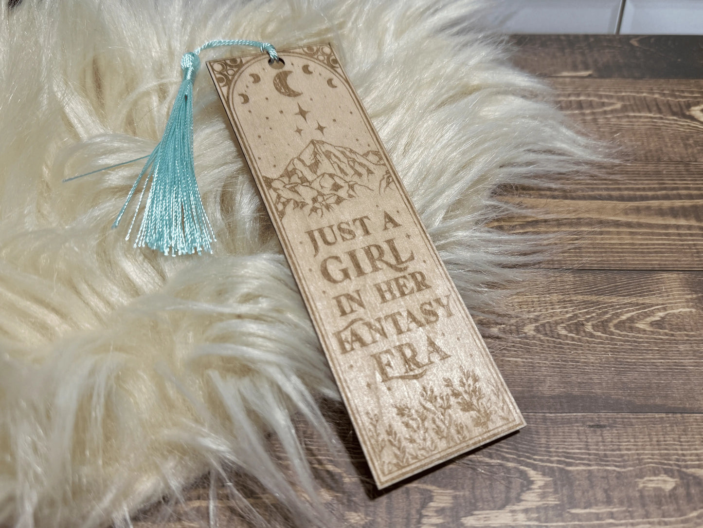Just A Girl in Her Fantasy Era Wooden Bookmark
