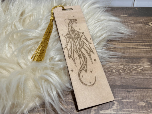 Sword Guardian Dragon Wooden Bookmark