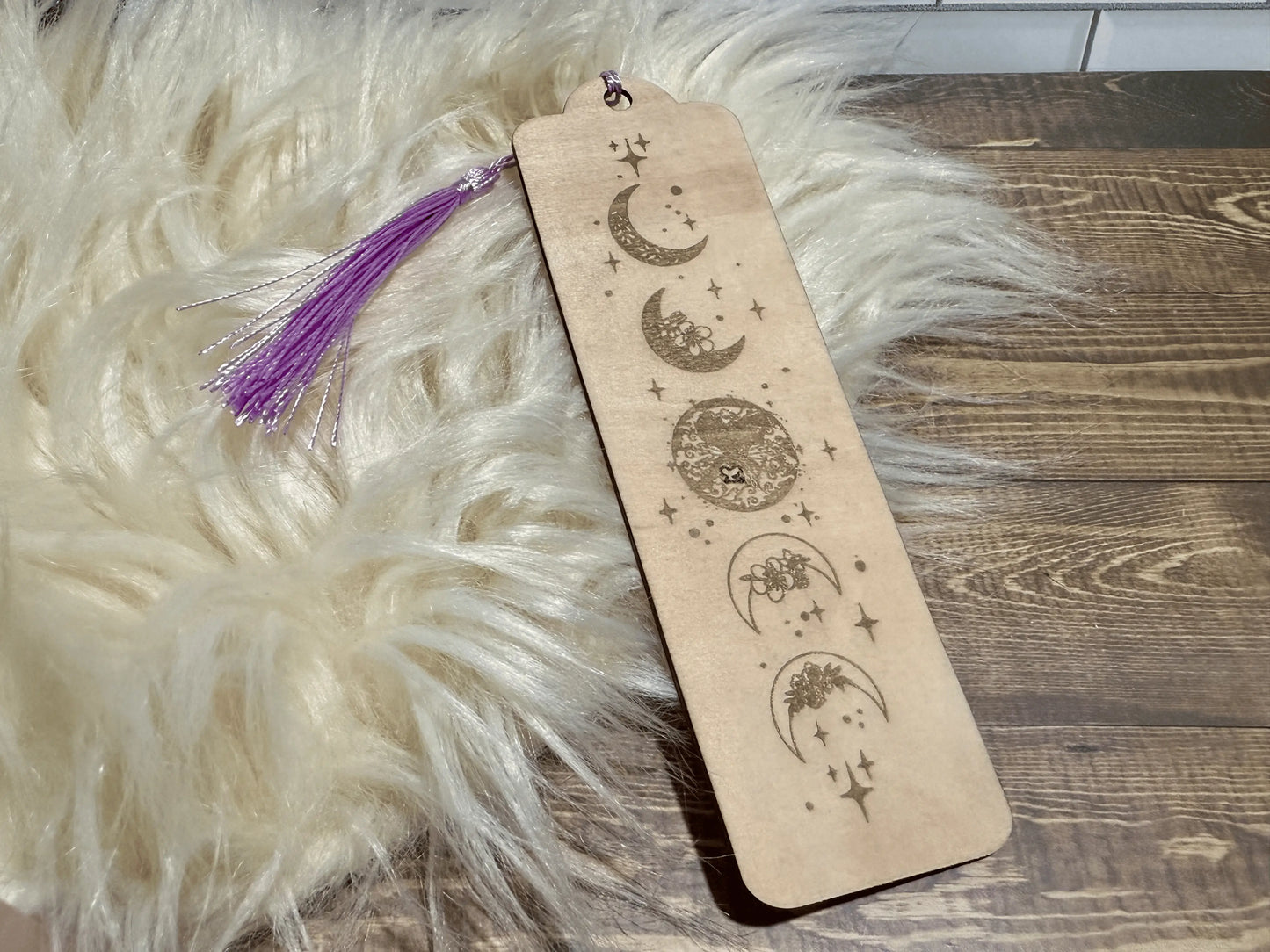 Dragon Moons Wooden Bookmark