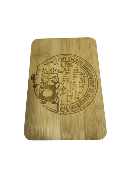 My Secret Ingredient Is Always Love Bamboo Cutting Board