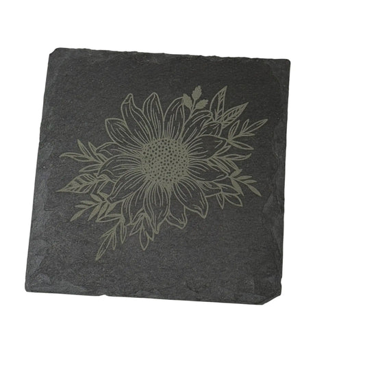 Slate Sunflower Coaster
